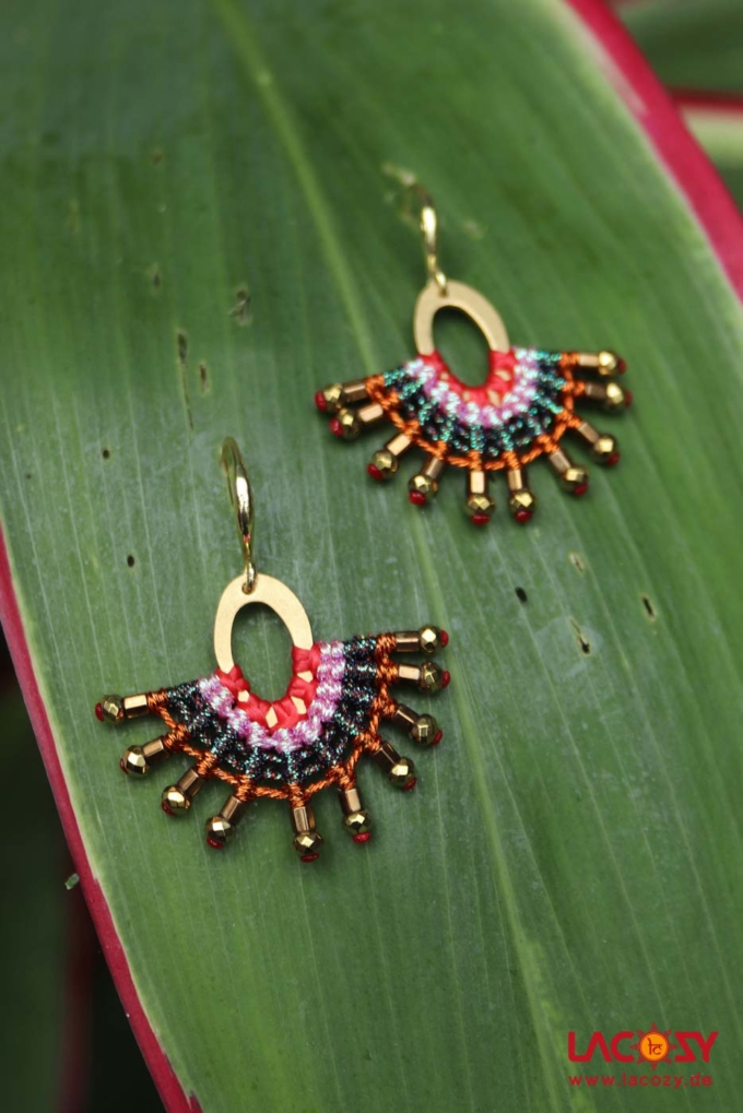 TRIBAL  Ohrringe  Rot | Metallic – Bild 3