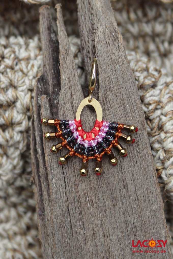 TRIBAL  Ohrringe  Rot | Metallic – Bild 4
