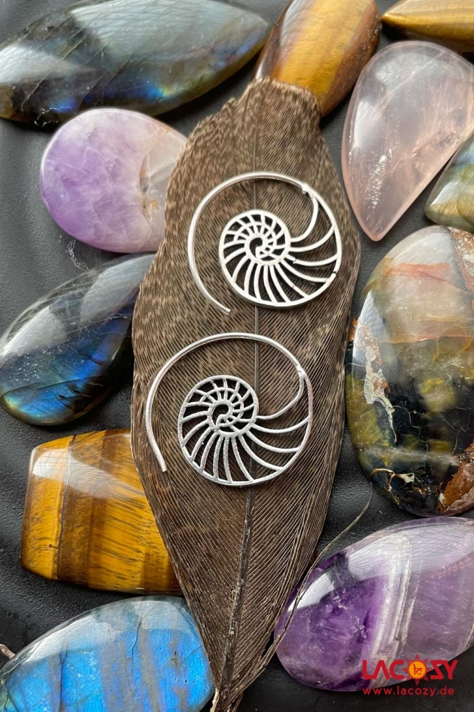 Kleine NAUTILUS Kreolen | Silber – Bild 2