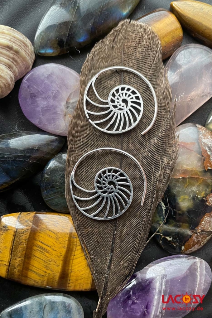 Kleine NAUTILUS Kreolen | Silber – Bild 3
