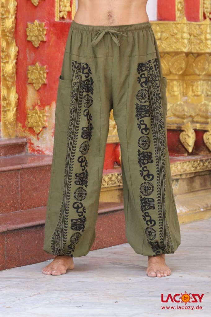 OM SHANTI Freizeithose | KHAKI