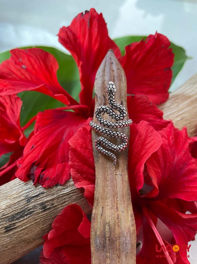 Schlangen Ring  Silber – Bild 2