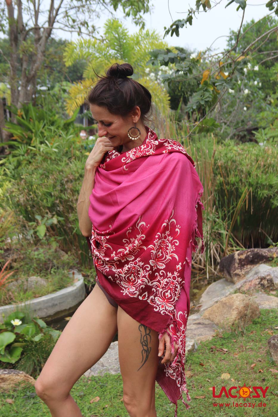 Sarong Strandtuch Unisex COLORFLOW – Bild 5