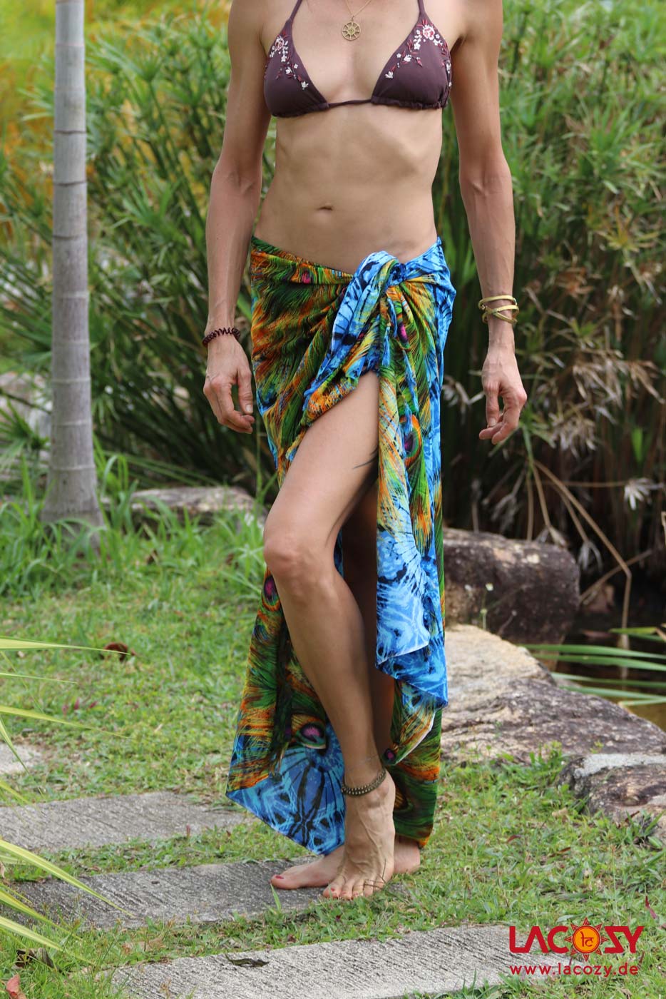 LaCozy Sarong PFAUENMAGIC - Onlineshop Unisex Strandtuch