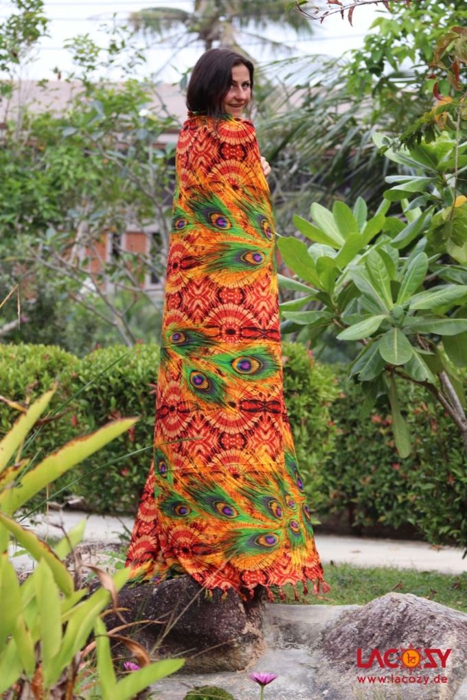 Sarong Strandtuch Unisex PFAUENMAGIC – Bild 3