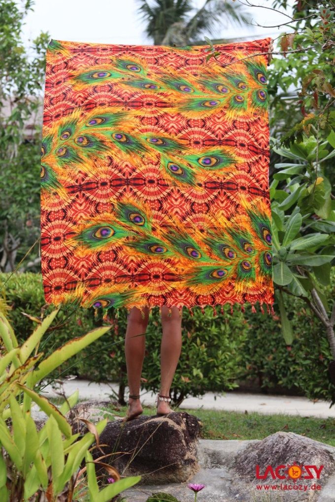 Sarong Strandtuch Unisex PFAUENMAGIC – Bild 4