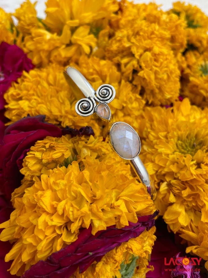 JAYDA  Armreif mit MONDSTEIN  Silber – Bild 2