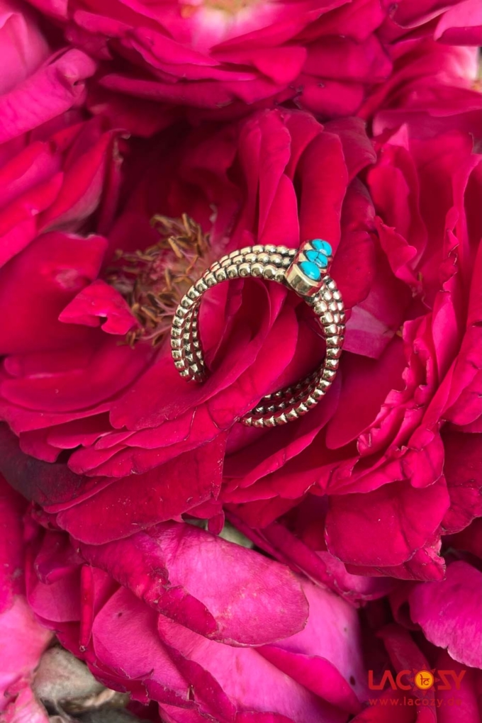 Ring MYA mit Tuerkis  Gold | Tuerkis – Bild 2