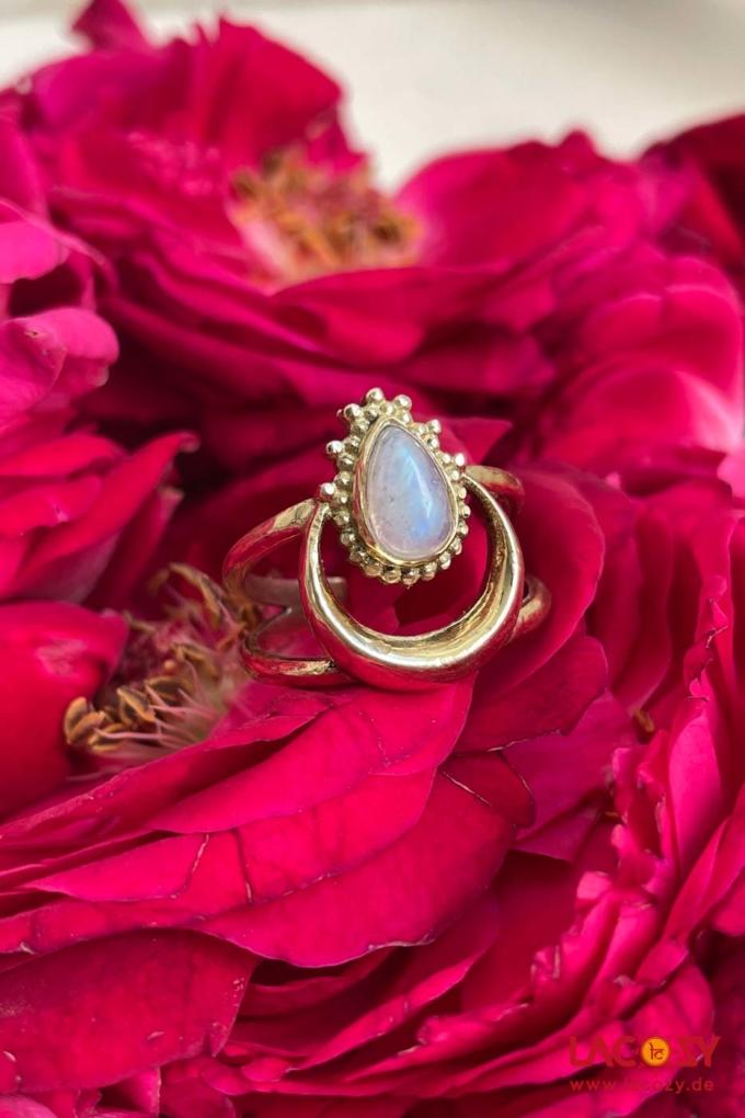 Ring SHIVA MOON mit Mondstein | Gold – Bild 2