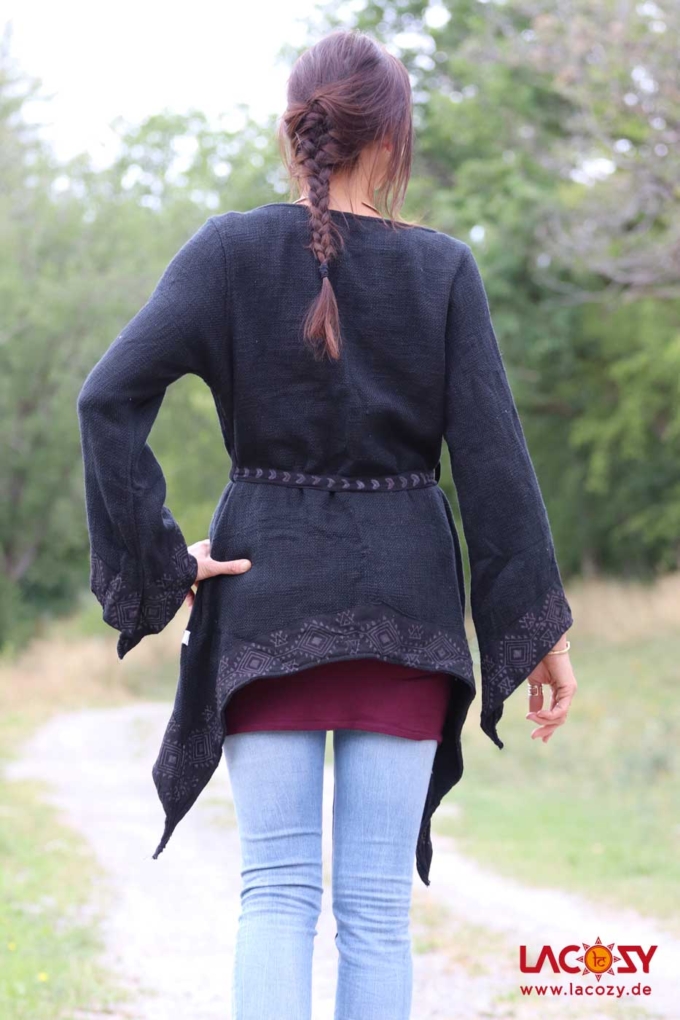 Kimono Cardigan MANA Schwarz – Bild 2