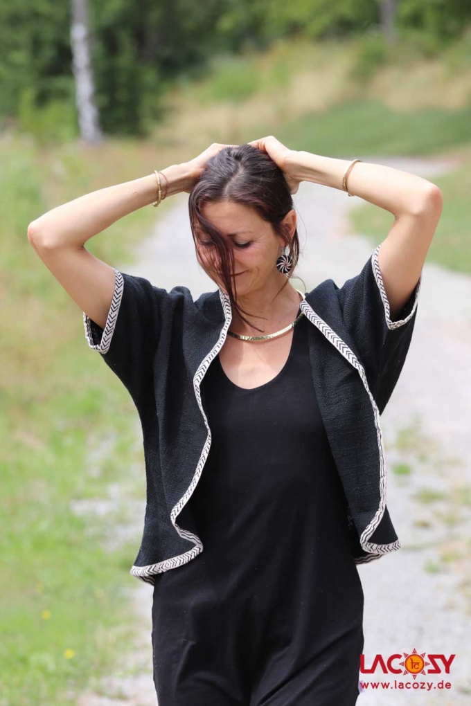 Bolero Kimono MINU | Schwarz – Bild 4