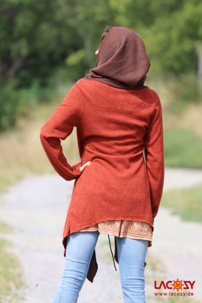 Cardigan Strickjacke SHINE Rost | Braun – Bild 2