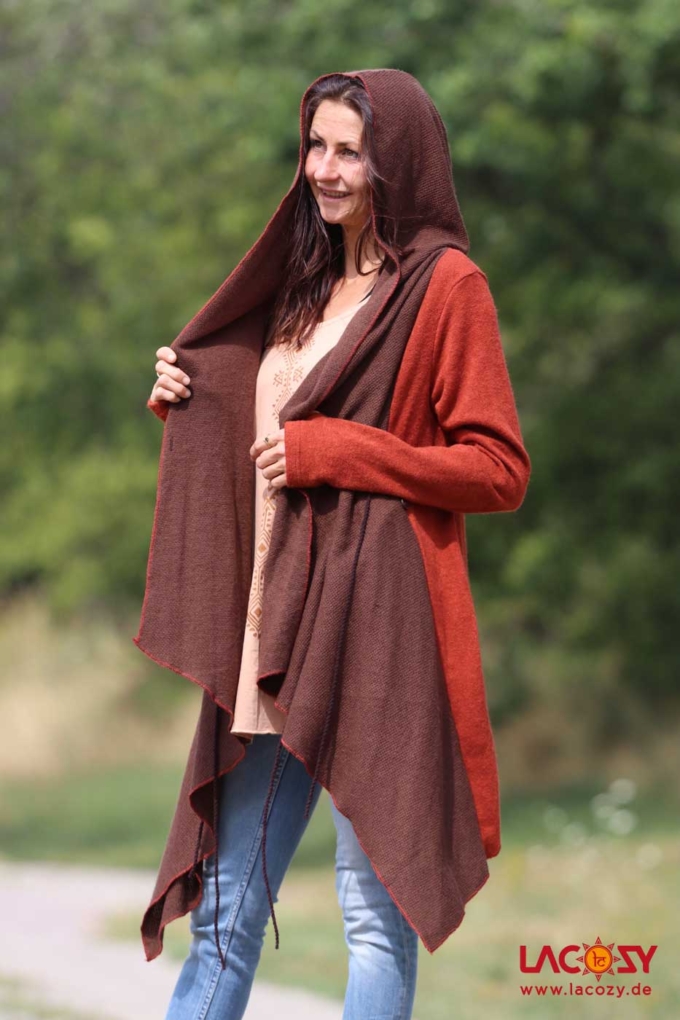 Cardigan Strickjacke SHINE Rost | Braun – Bild 4