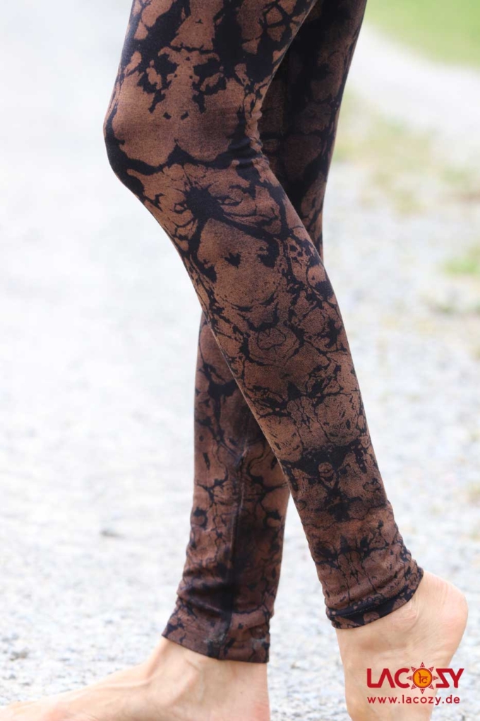 Batik Leggins NEBULA | Braun-Schwarz – Bild 5