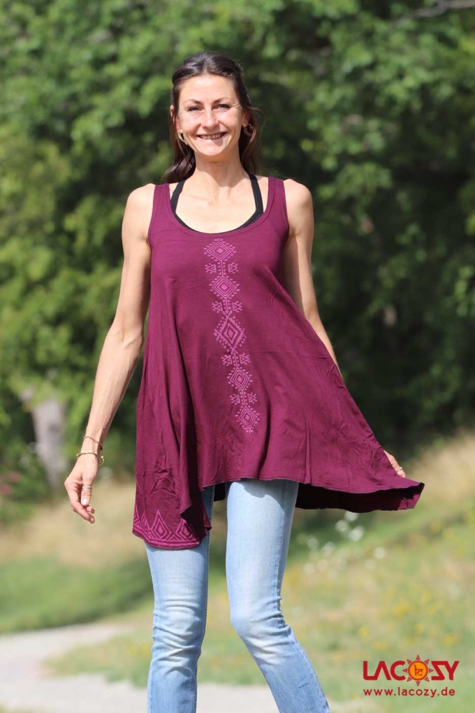 Longtop Tunika SHIRI | Aubergine – Bild 3