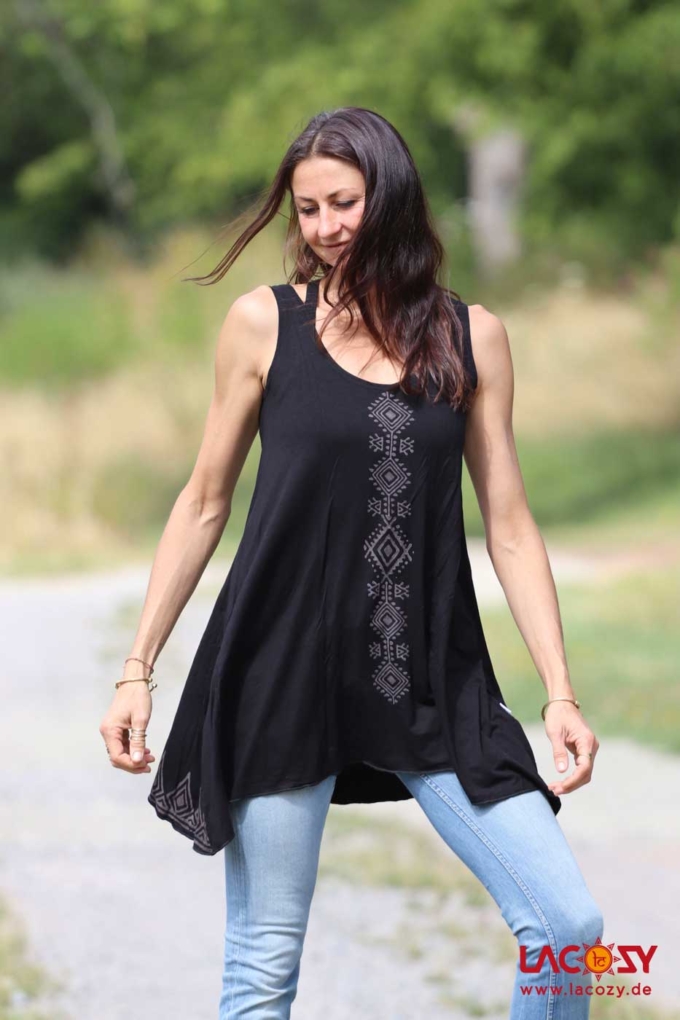 Longtop Tunika SHIRI Schwarz