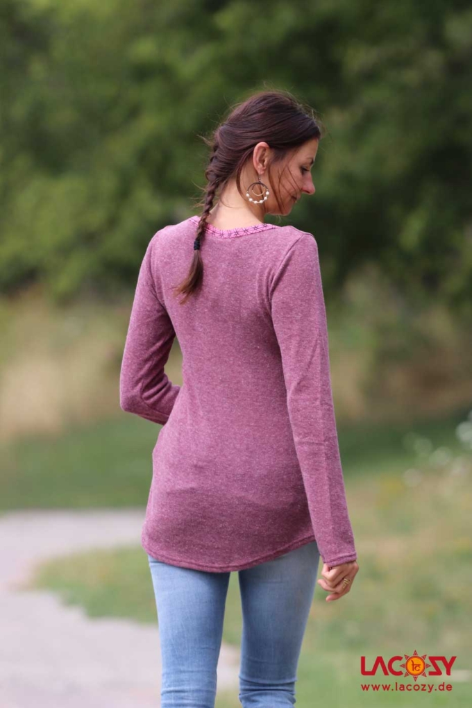 Pulli LUNA Rot / Rosa – Bild 2