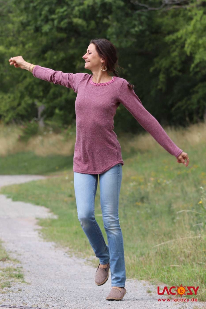 Pulli LUNA Rot / Rosa – Bild 3