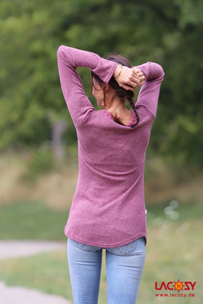 Pulli LUNA Rot / Rosa – Bild 4