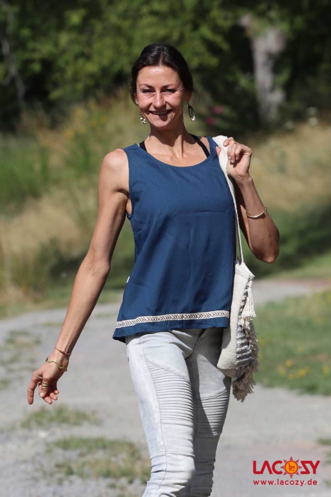 Boho Top LALI Dunkelblau