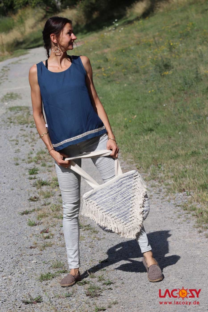 Boho Top LALI Dunkelblau – Bild 6