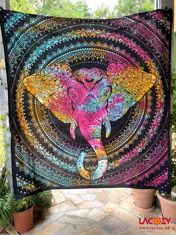 Wandbehang | Betttuch MAGIC ELEFANT  2,20 x 2,20m