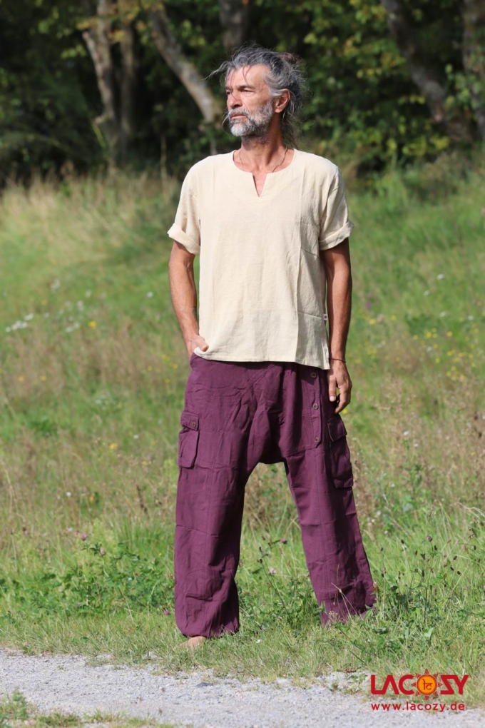 Unisex Haremshose Sarouel Aubergine