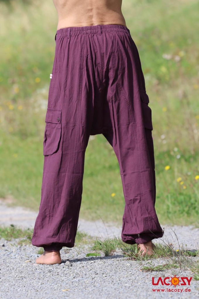 Unisex Haremshose Sarouel Aubergine – Bild 4