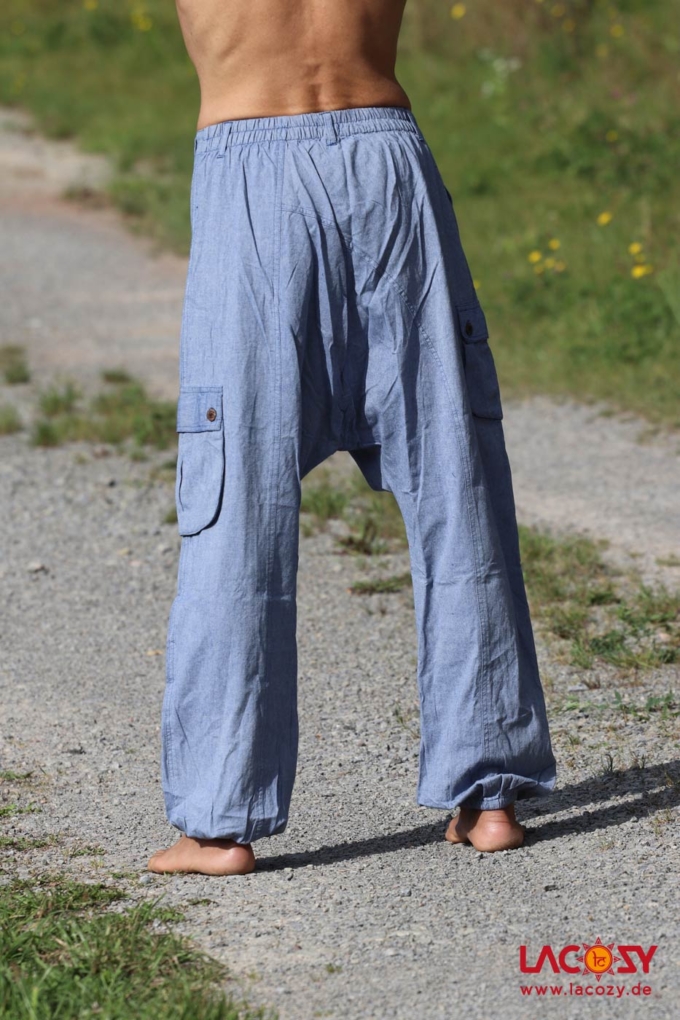 Unisex Haremshose Sarouel LIGHT BLUE – Bild 4