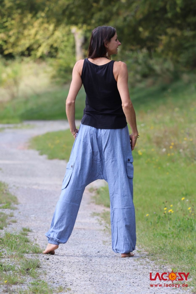 Unisex Haremshose Sarouel LIGHT BLUE – Bild 6