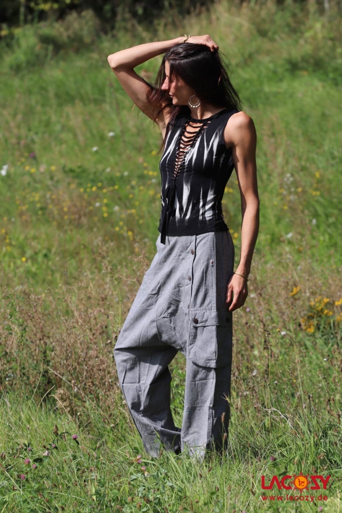 Unisex Haremshose Sarouel LIGHT GREY – Bild 2