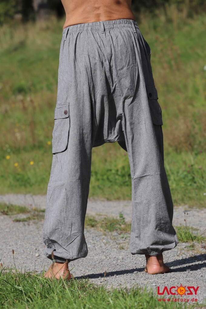 Unisex Haremshose Sarouel LIGHT GREY – Bild 4