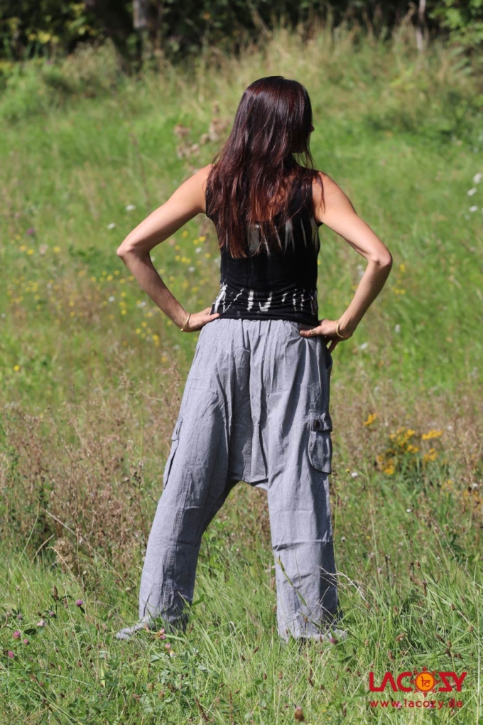 Unisex Haremshose Sarouel LIGHT GREY – Bild 6