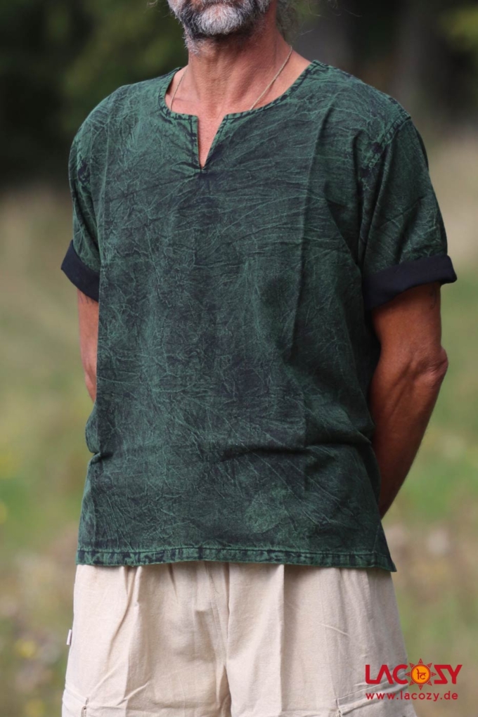 Unisex Hemd PUYA | Dunkelgruen | Stonewash – Bild 6