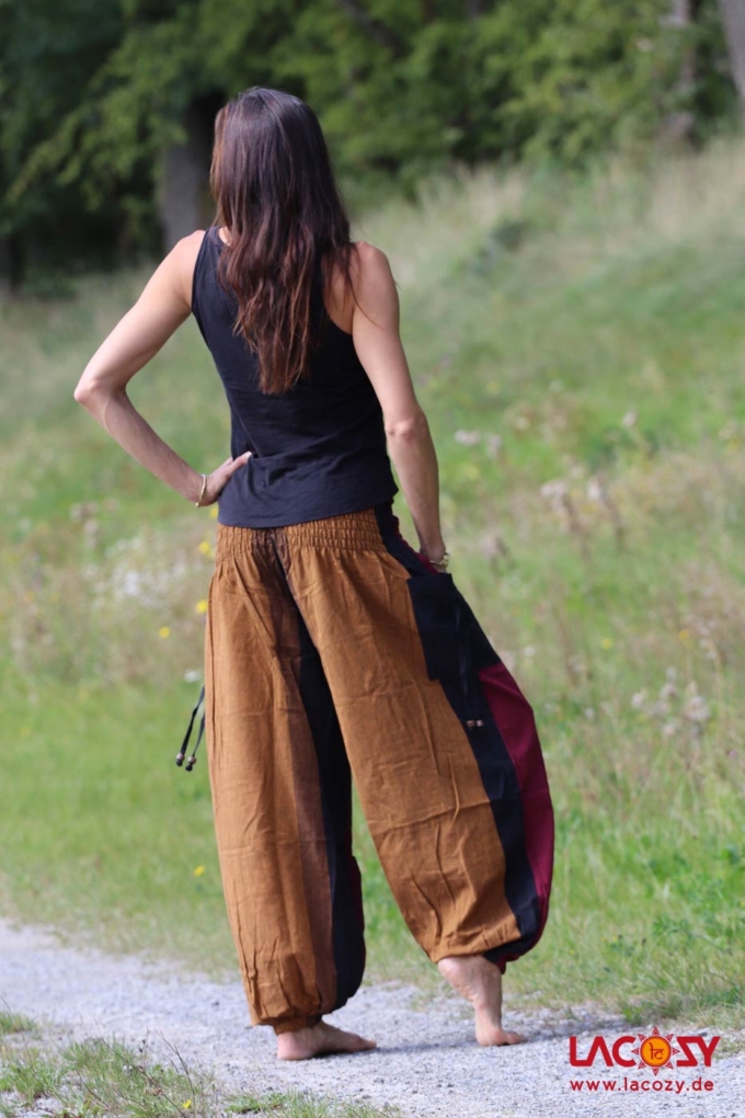 Pumphose Yogahose FLOW Rot | Braun | Schwarz – Bild 2