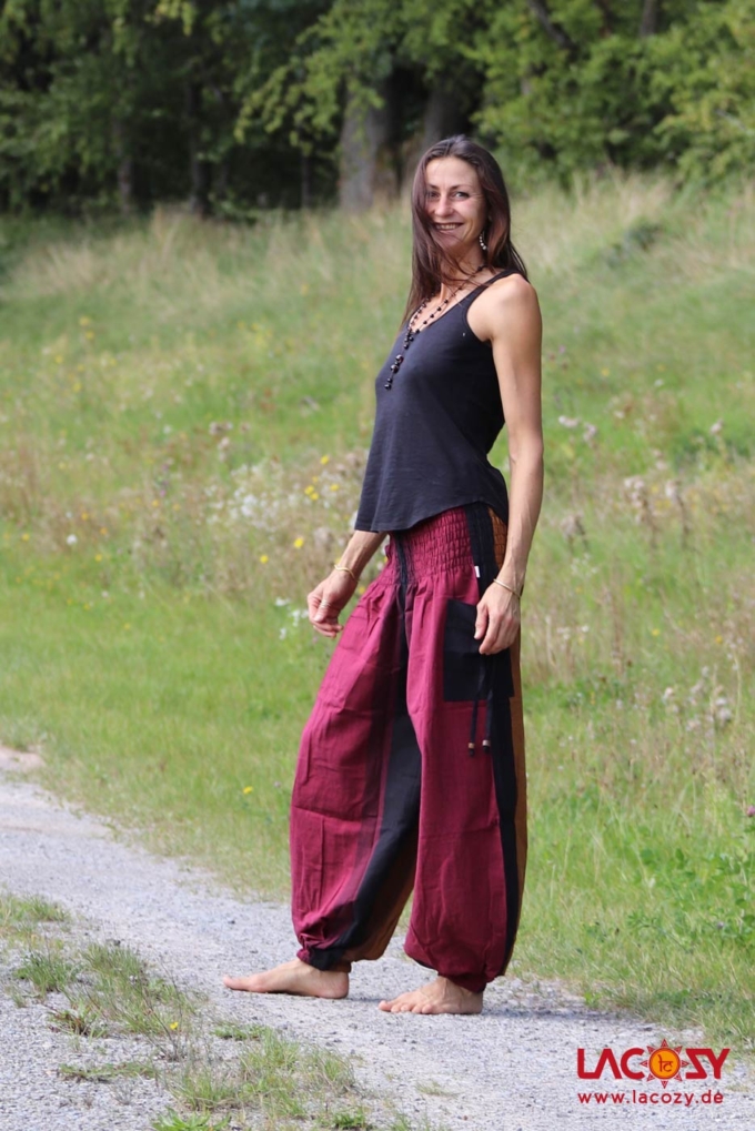 Pumphose Yogahose FLOW Rot | Braun | Schwarz – Bild 6