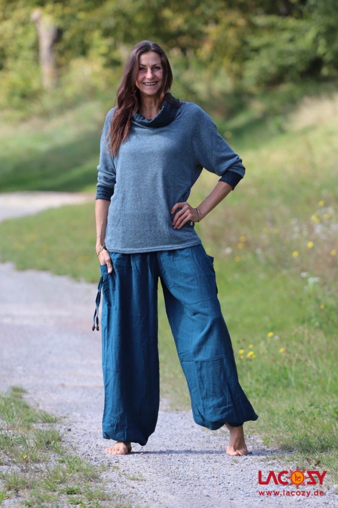 Pumphose Yogahose FLOW | Petrol – Bild 6