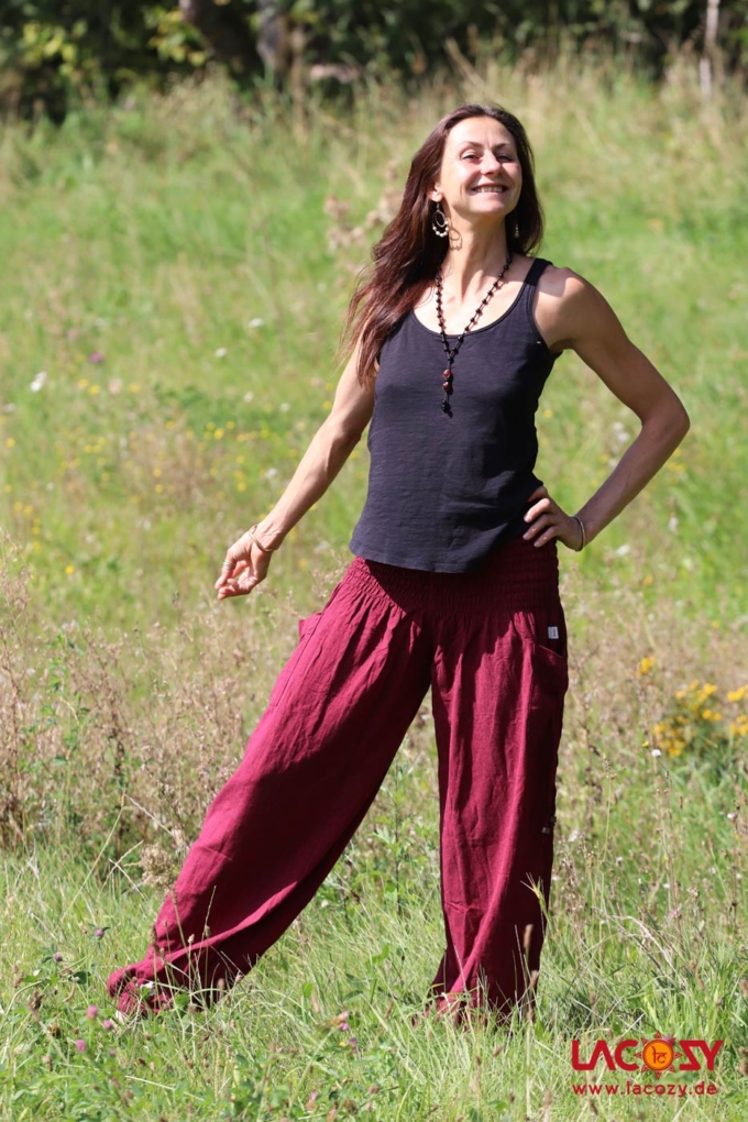 Pumphose Yogahose FLOW | Rot