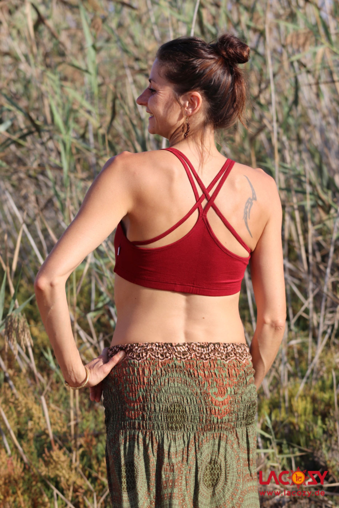 Sport Bustier Top CROSS Kaminrot