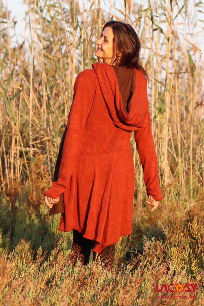 Strickjacke Elfen Cardigan SIBA Rost | Braun – Bild 6