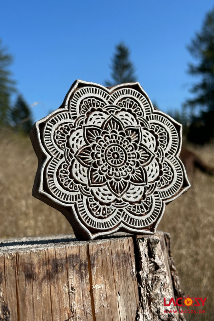 Holzstempel BIG MANDALA  ⌀ 12 cm – Bild 2