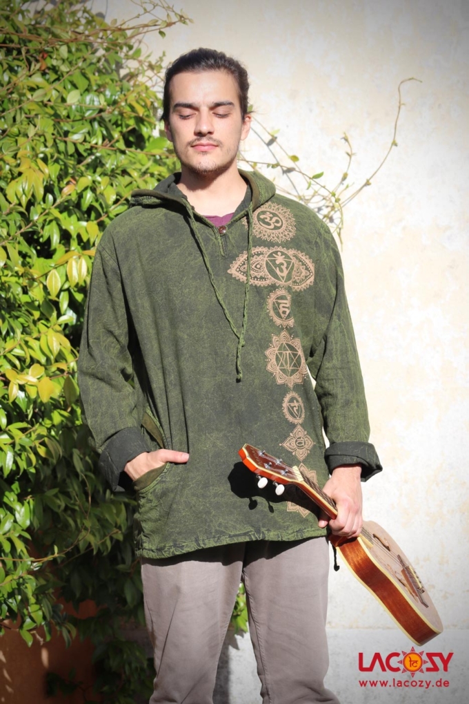 Hoodie 7 CHAKRA / Stonewash Green – Bild 5
