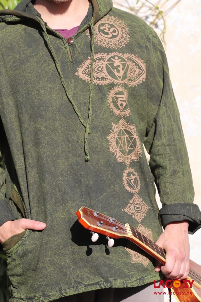 Hoodie 7 CHAKRA / Stonewash Green – Bild 6