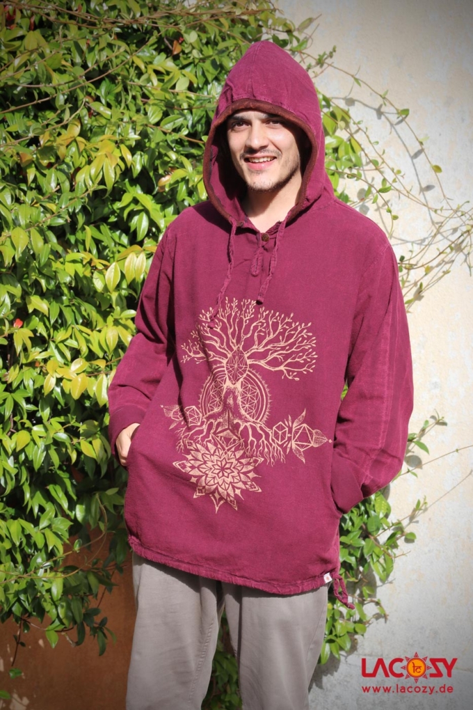 Hoodie COSMIC CONNECTION / Bordeaux – Bild 4