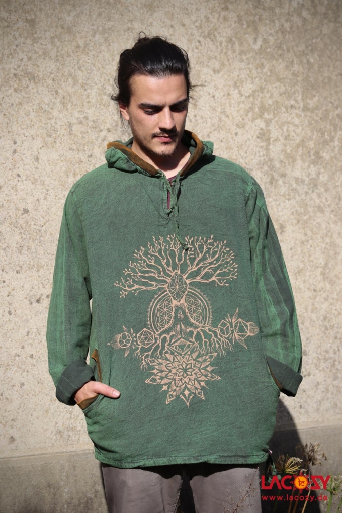Hoodie COSMIC CONNECTION / Stonewash Green – Bild 2