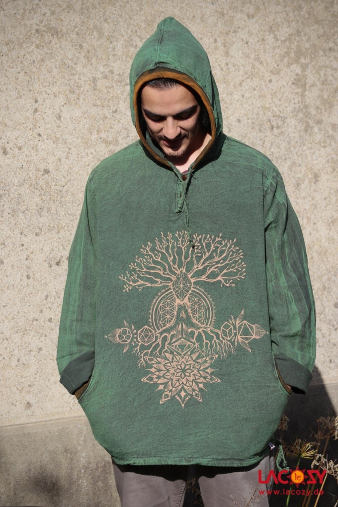 Hoodie COSMIC CONNECTION / Stonewash Green – Bild 5
