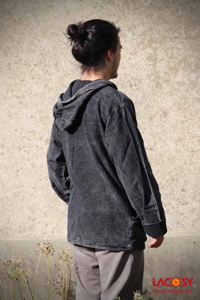 Hoodie COSMIC CONNECTION / Stonewash Black – Bild 4