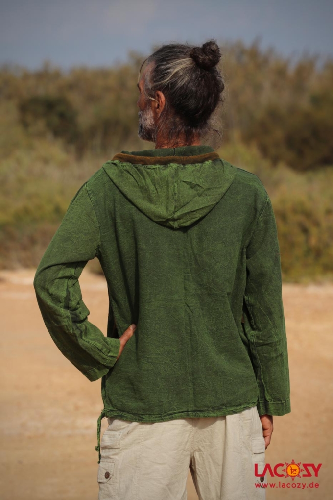 Hoodie TREE OF LIFE / Stonewash Green – Bild 4