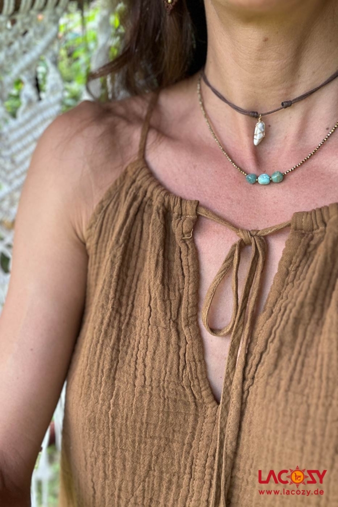 Boho Kette mit Tuerkis Steinen – Bild 4