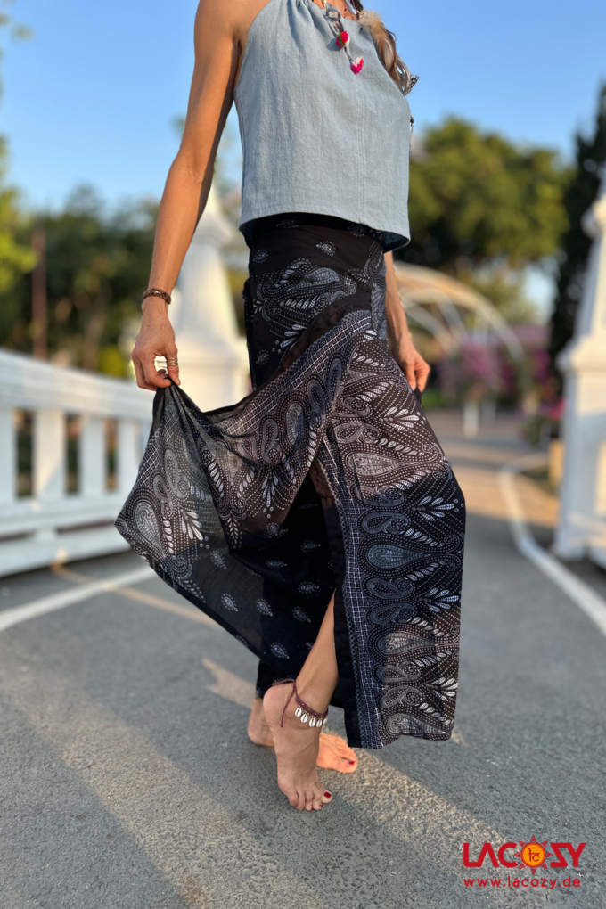 Palazzo Hosenrock MAGIC PAISLEY | Dunkelblau – Bild 2